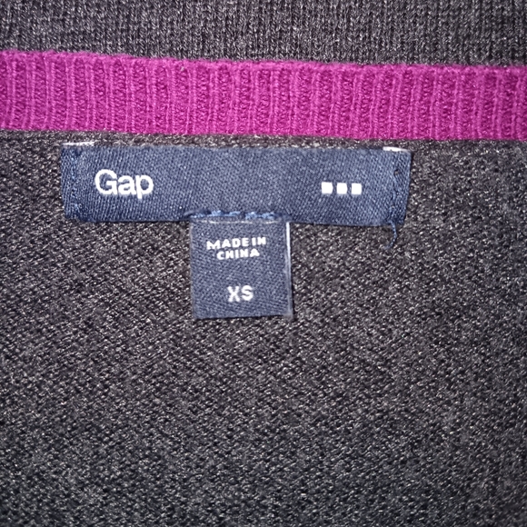 Pre Owned Gap Women's Gray V Neck Tunic Sweater Size XS - Picture 3 of 3